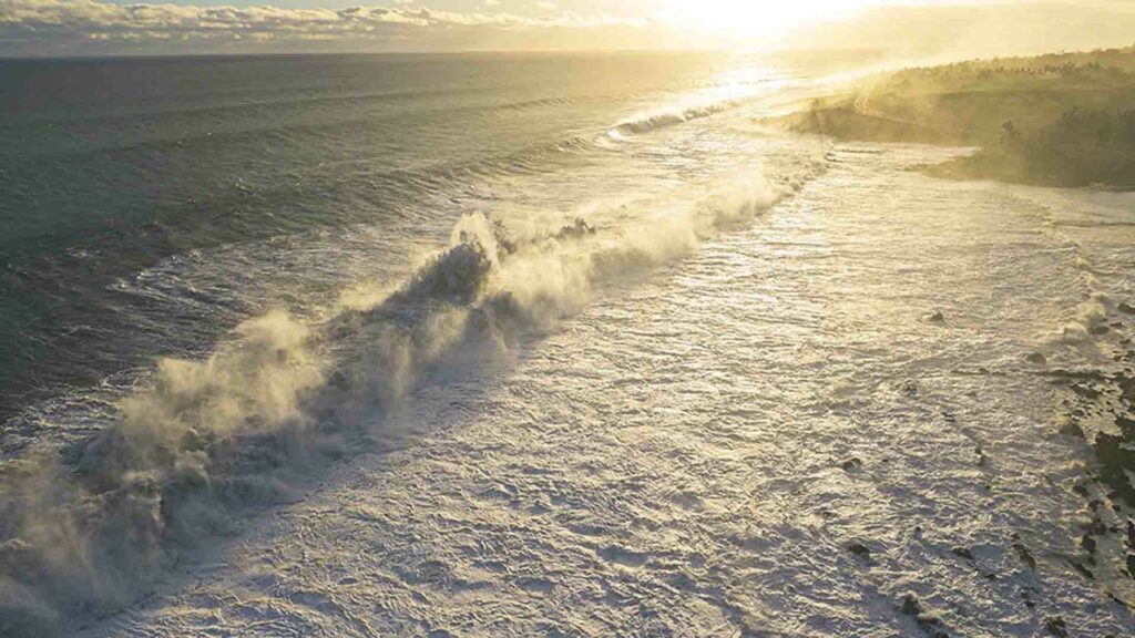 photo de paysage par drone pris par rdijoux montrant l'océan indien à l'île de la Réunion